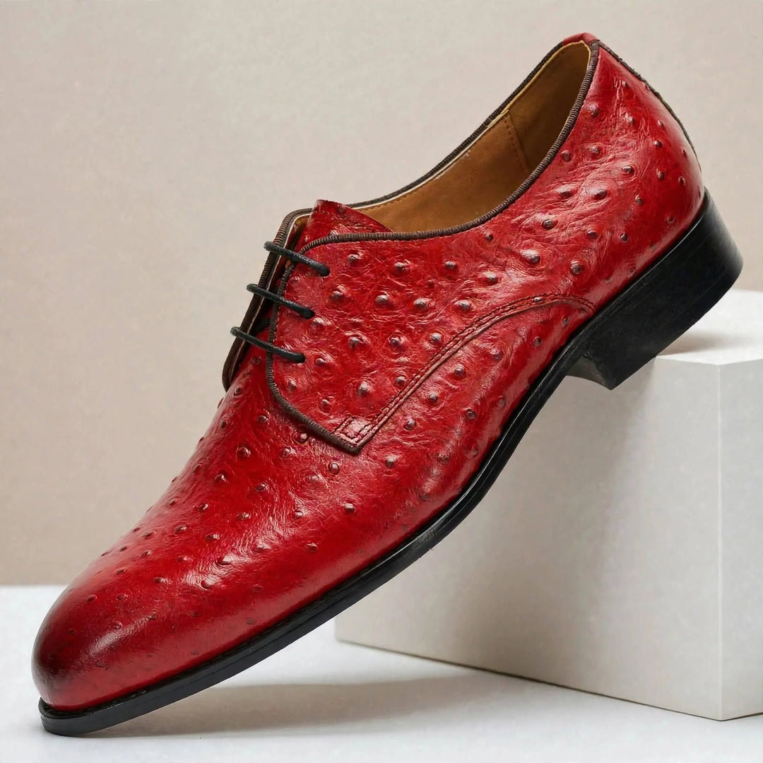Desmond Ostrich-Embossed Oxfords — photo 4