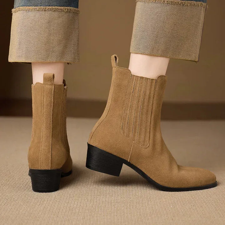 Nina Cow Suede Leather Boots — photo 10