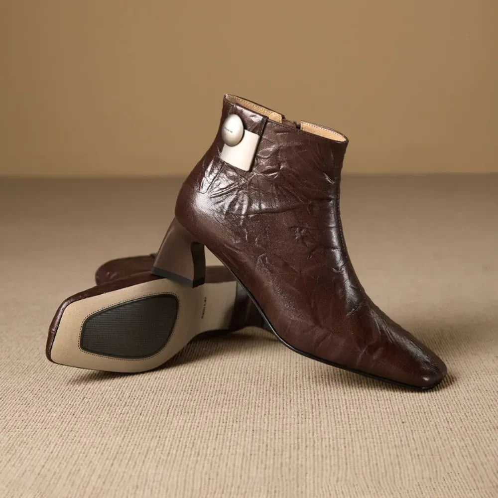 Marina Genuine Leather Ankle Boots — photo 2