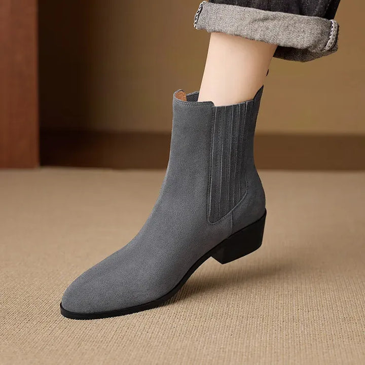 Nina Cow Suede Leather Boots — photo 8