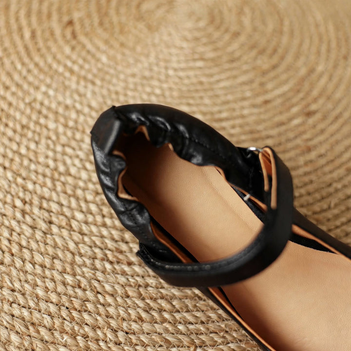 Zylia Genuine Leather Mary Jane Heels