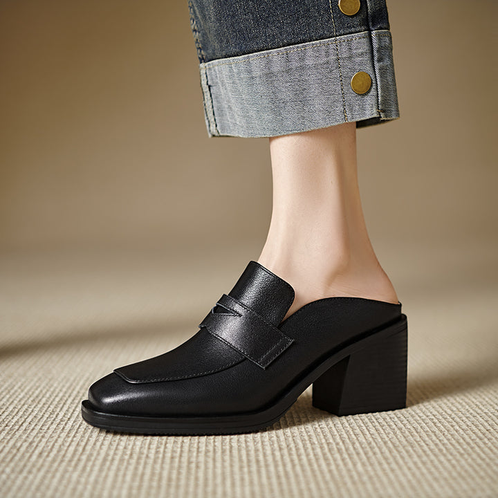 Lola Genuine Leather Mules
