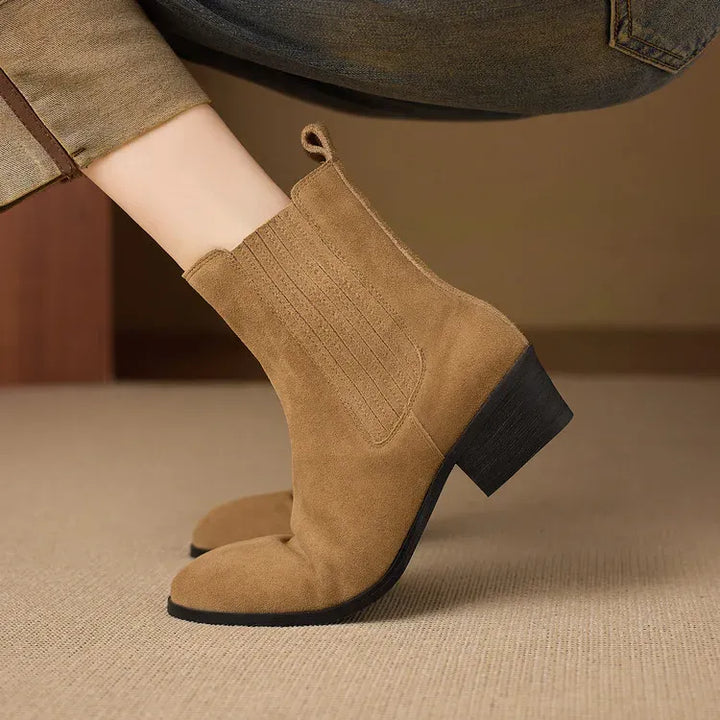 Nina Cow Suede Leather Boots — photo 11
