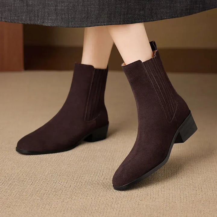 Nina Cow Suede Leather Boots — photo 5