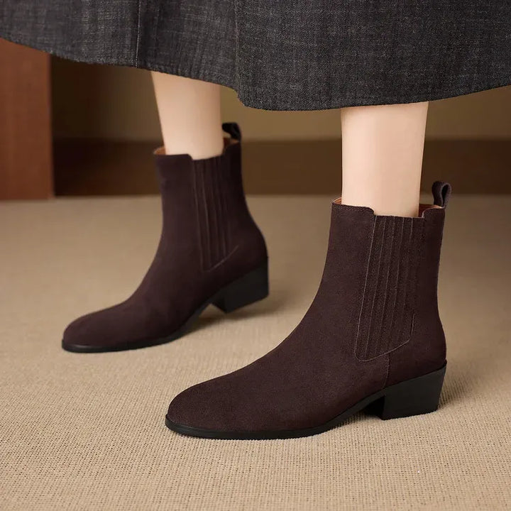 Nina Cow Suede Leather Boots — photo 4