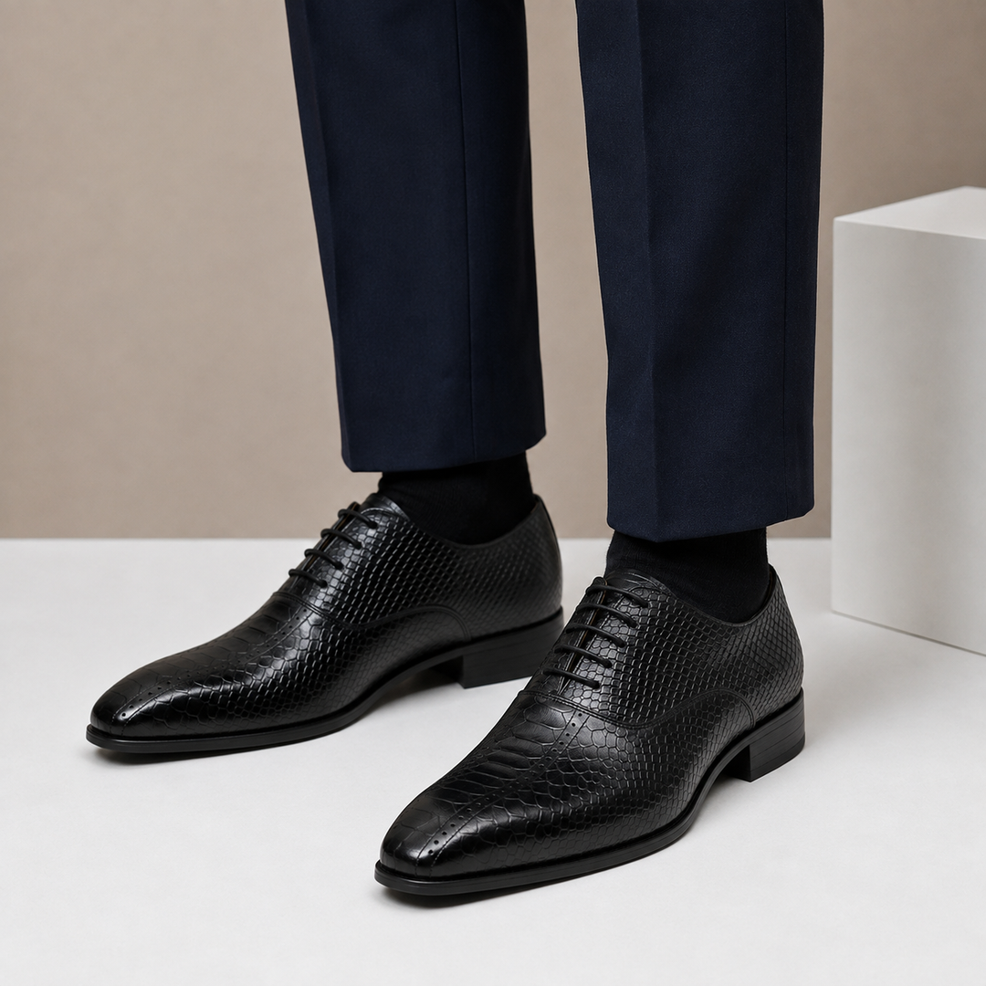 Caspian Cowhide Leather Oxfords — photo 9