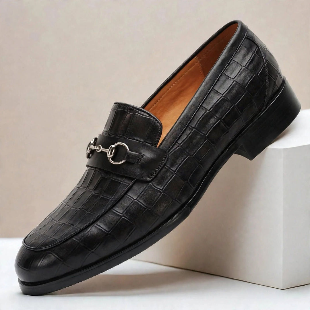 Hollis Textured Cowhide Loafers — photo 8
