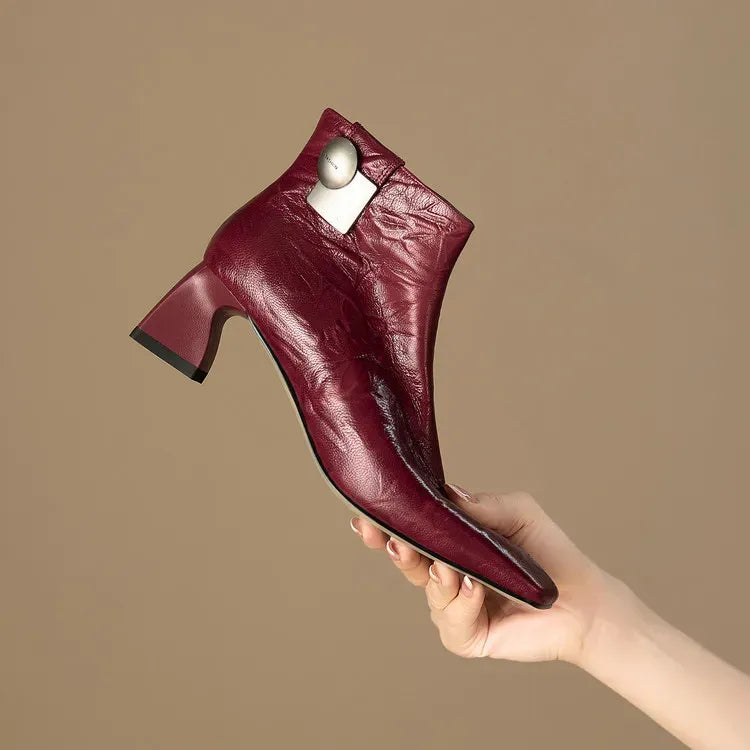 Marina Genuine Leather Ankle Boots — photo 17