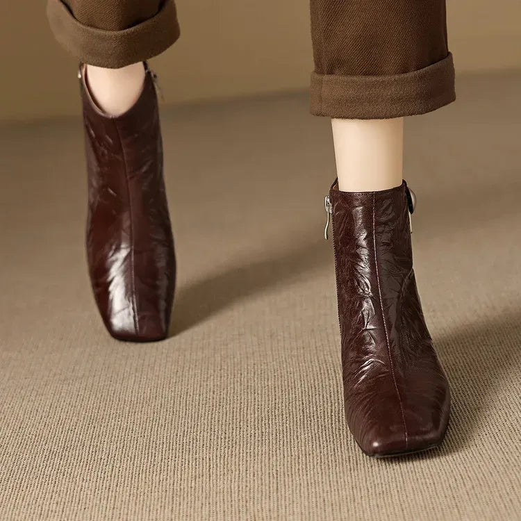 Marina Genuine Leather Ankle Boots — photo 14