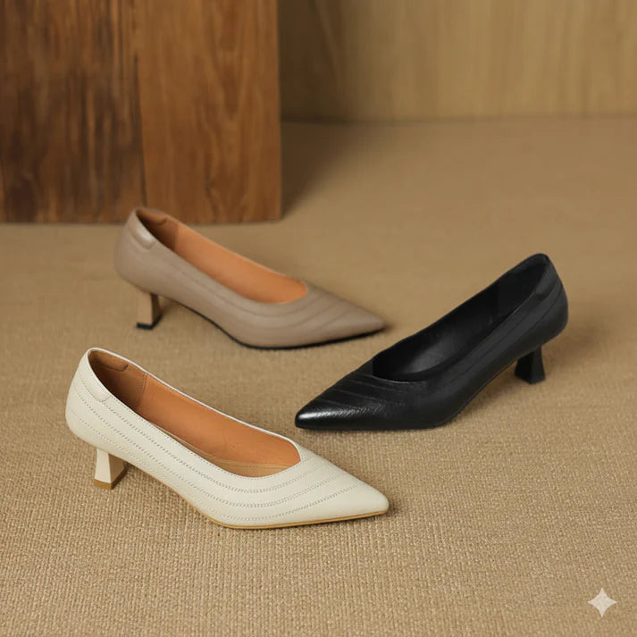 Vela Genuine Leather Heels