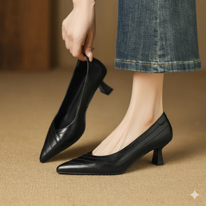 Vela Genuine Leather Heels