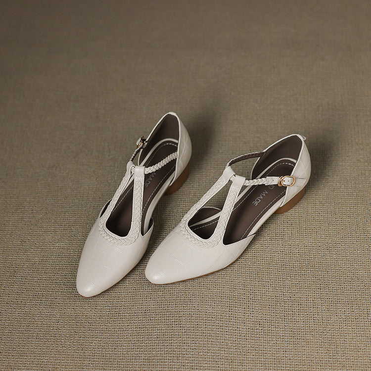 Elira Genuine Leather Pointed Heels