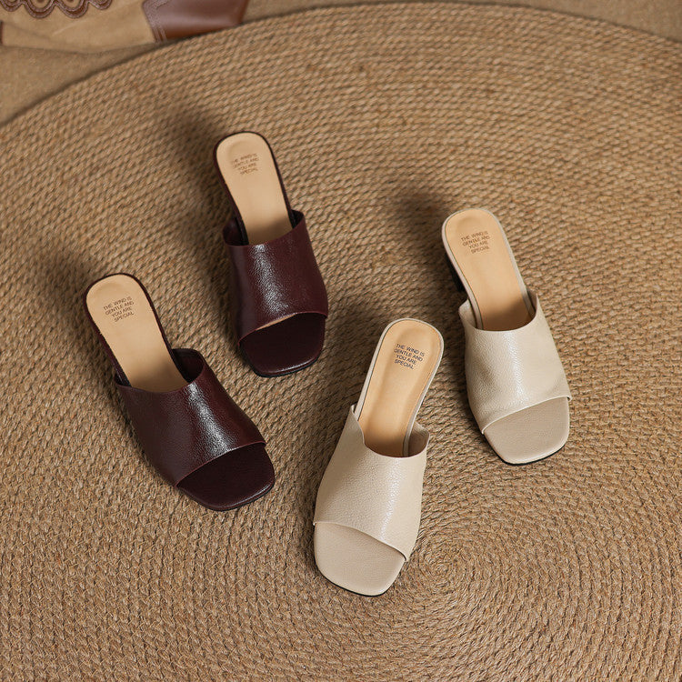 Lomar Genuine Leather Mules