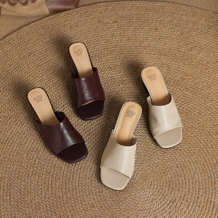 Lomar Genuine Leather Mules