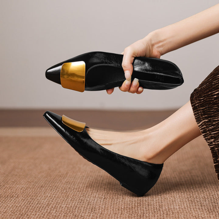 Lorea Genuine Leather Flats