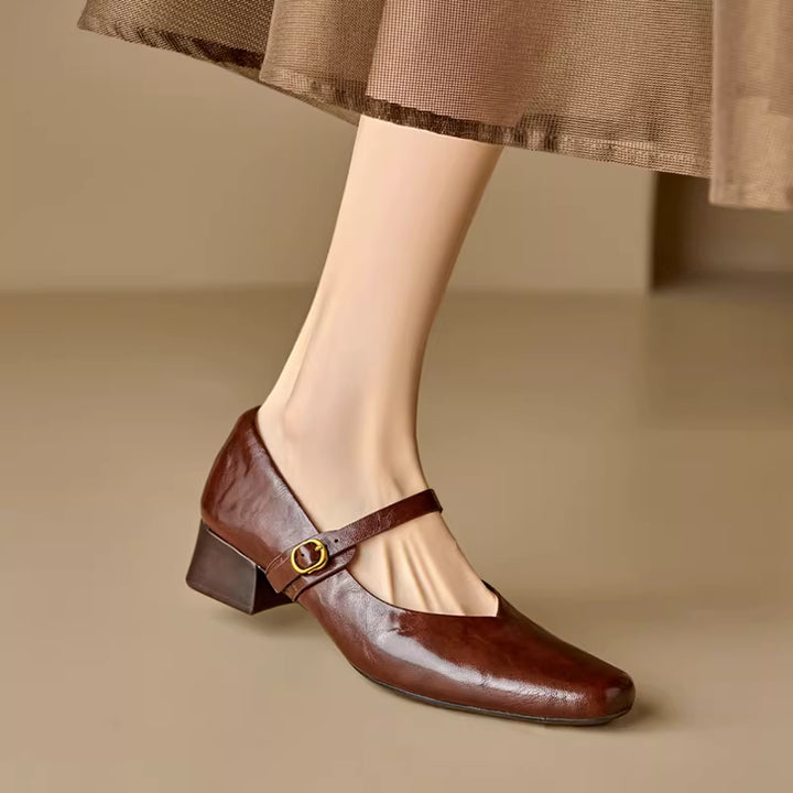 Felya Genuine Leather Heels