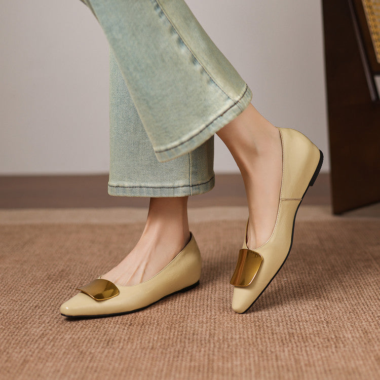 Lorea Genuine Leather Flats