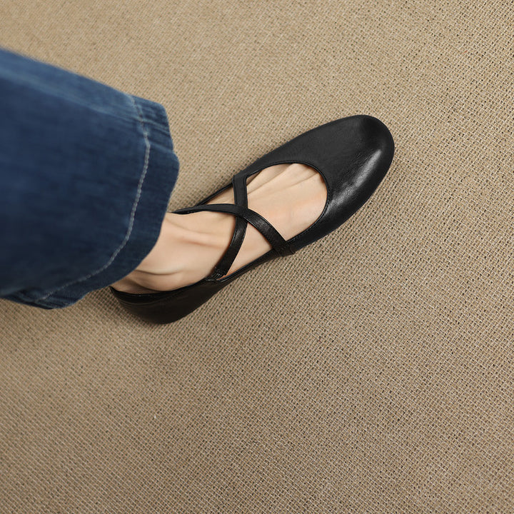 Zeor Genuine Leather Flats