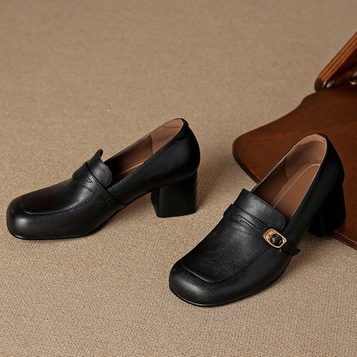 Sazia Genuine Leather Heels