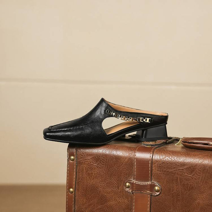 Vyla Genuine Leather Mules