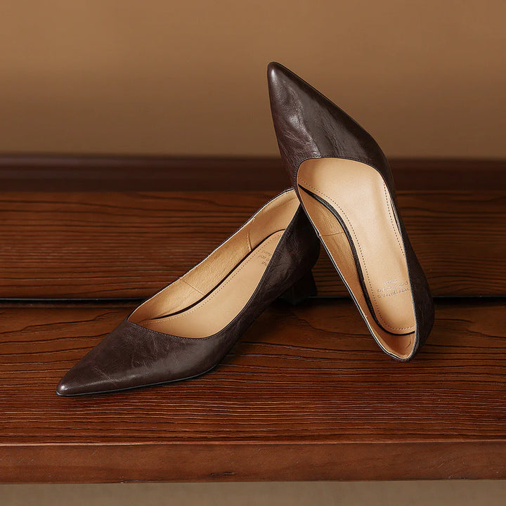 Aelya Genuine Leather Heels