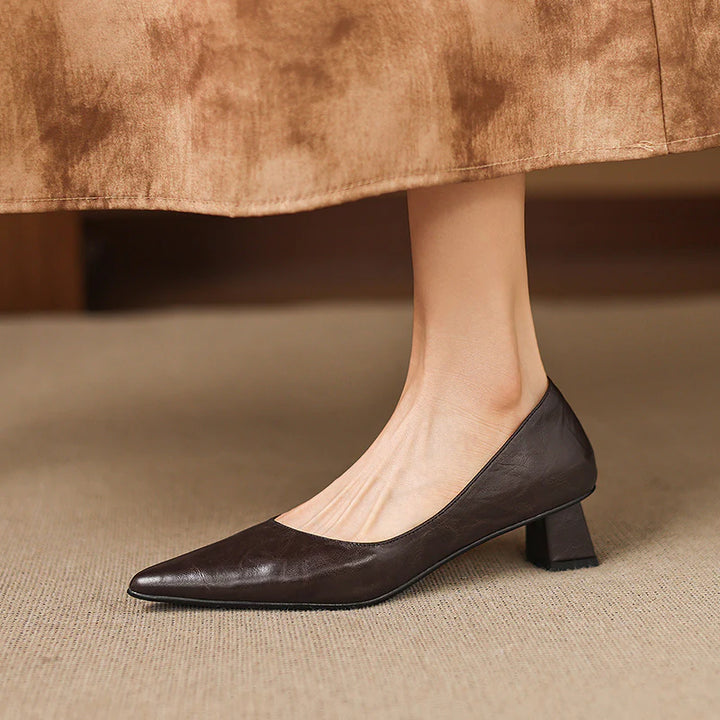 Aelya Genuine Leather Heels