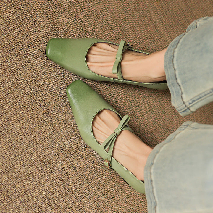 Dalia Genuine Leather Mary Jane Heels