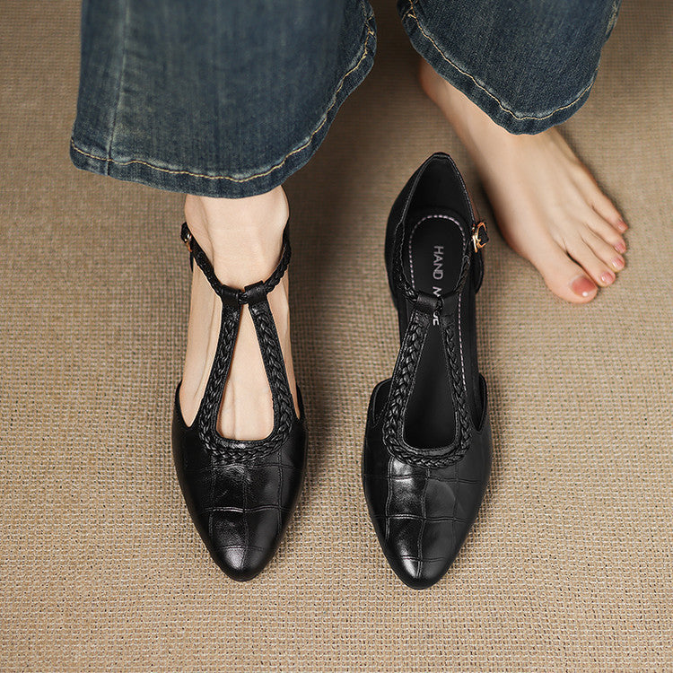 Elira Genuine Leather Pointed Heels