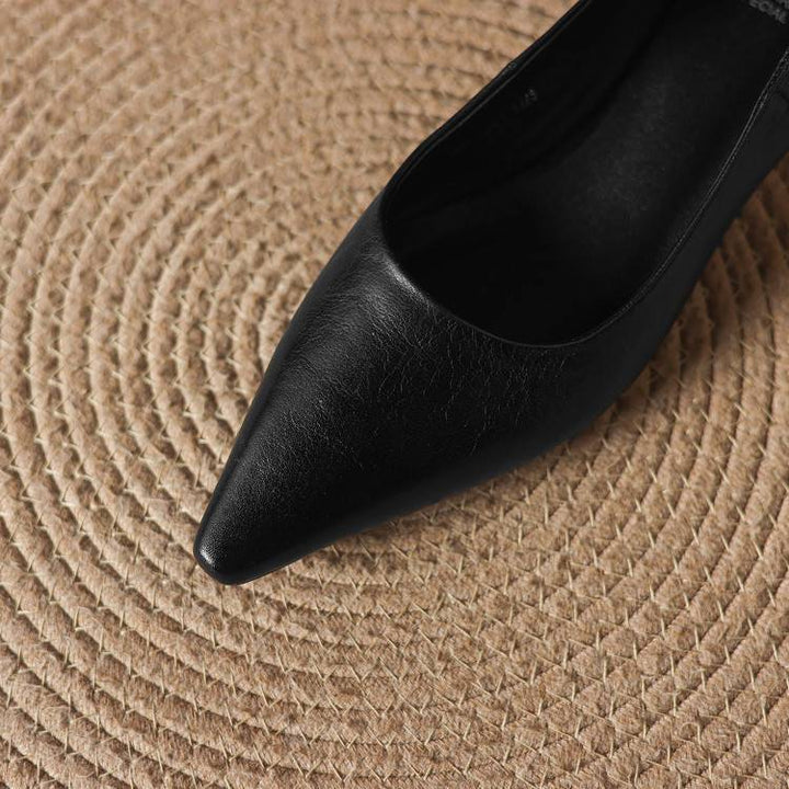 Belin Genuine Leather Pointed-Toe Pumps