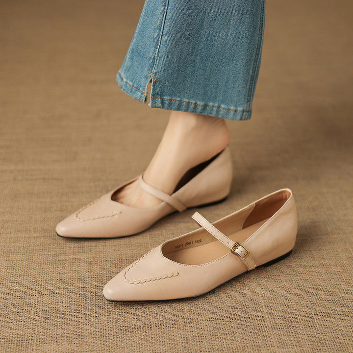 Syla Genuine Leather Flats