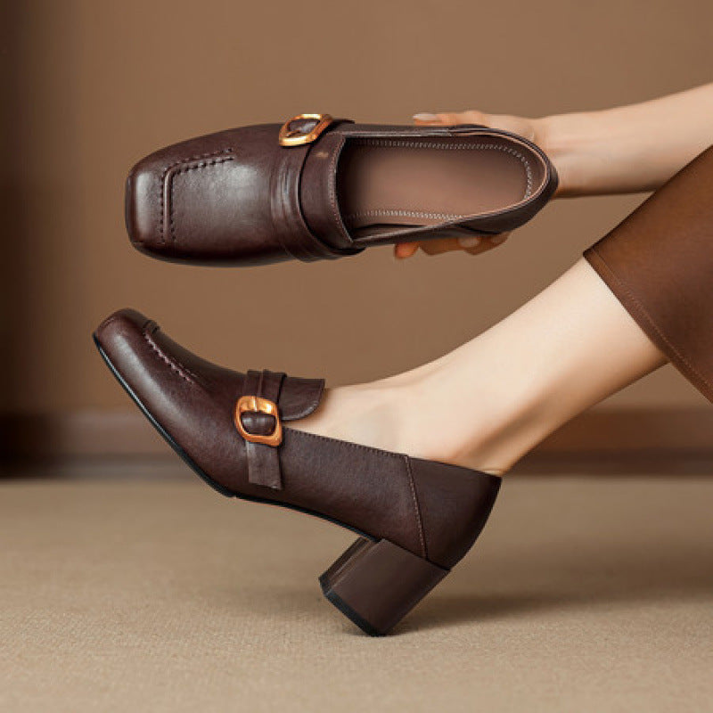 Sazia Genuine Leather Heels