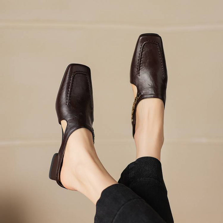 Vyla Genuine Leather Mules
