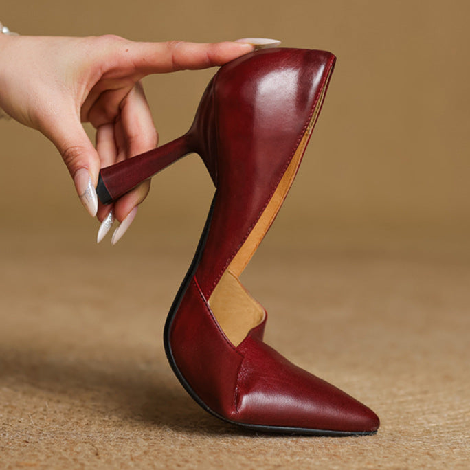 Naila Genuine Leather Heels