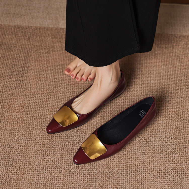 Lorea Genuine Leather Flats