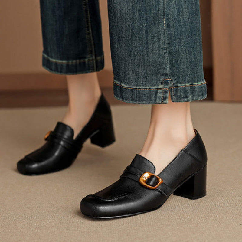 Sazia Genuine Leather Heels