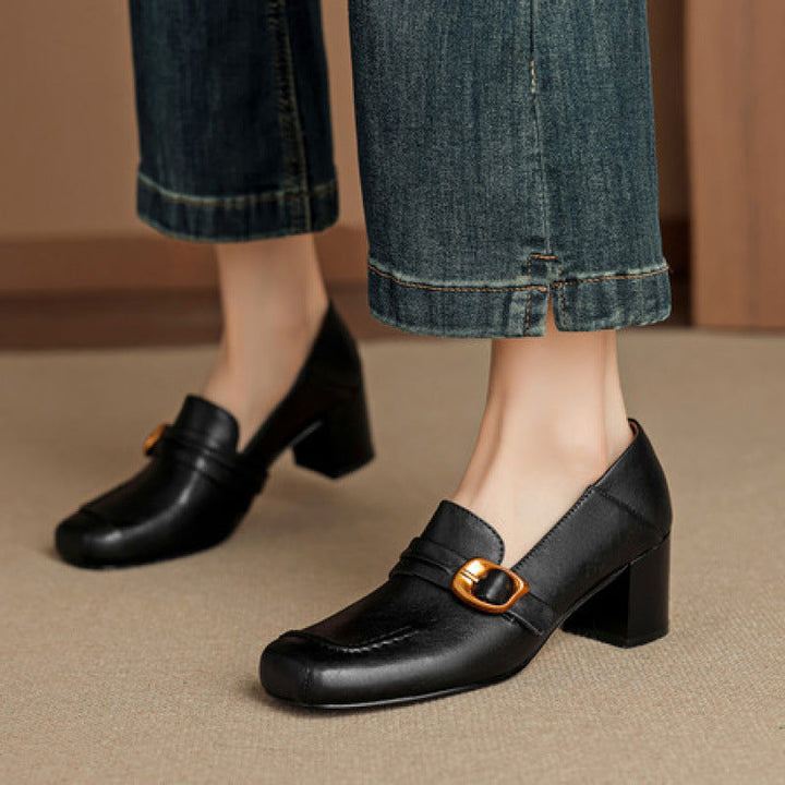 Sazia Genuine Leather Heels