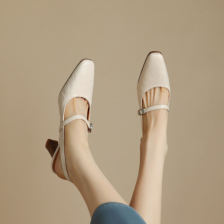 Ezzy Genuine Leather Heels