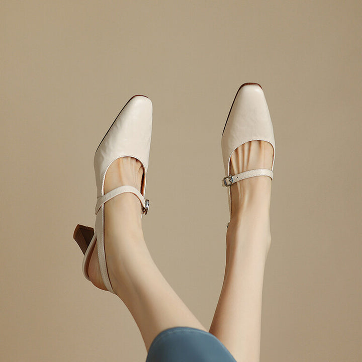 Ezzy Genuine Leather Heels