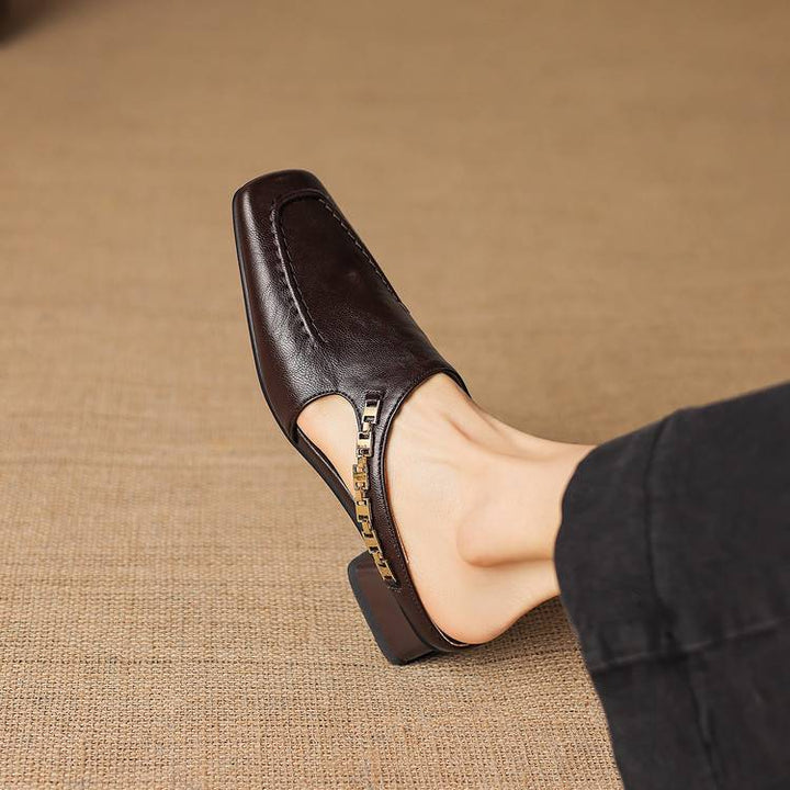 Vyla Genuine Leather Mules