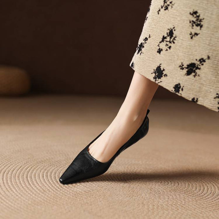 Belin Genuine Leather Pointed-Toe Pumps