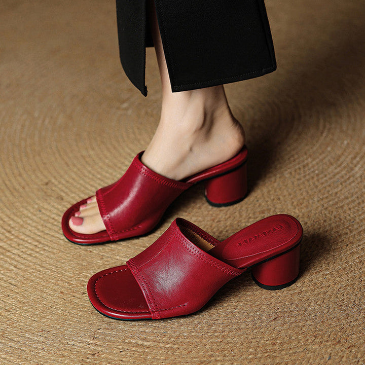 Amira Genuine Leather Mules