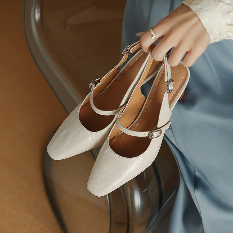 Ezzy Genuine Leather Heels