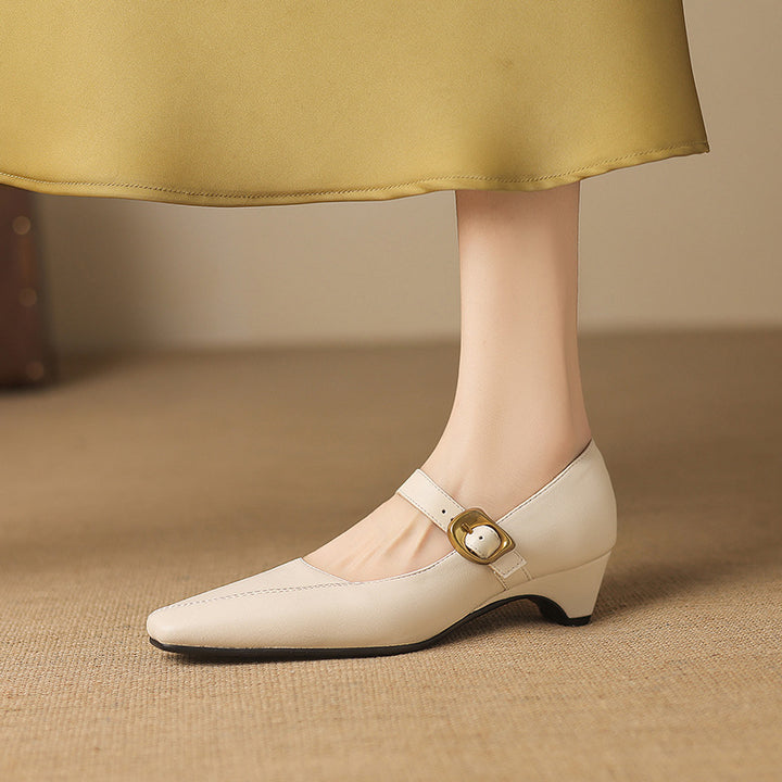 Zorae Leather Mary Jane Heels