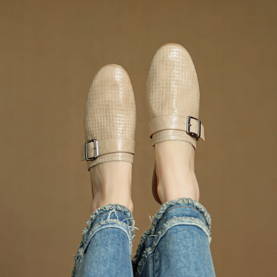 Cassie Genuine Leather Mules