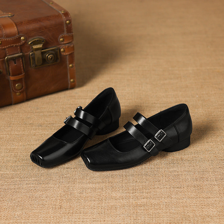 Paxie Genuine Leather Heels