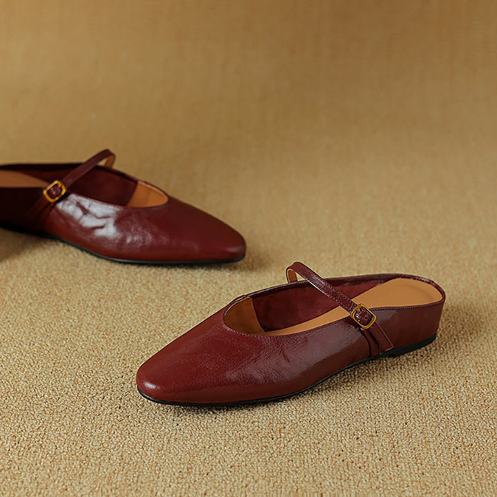 Elzor Genuine Leather Mules