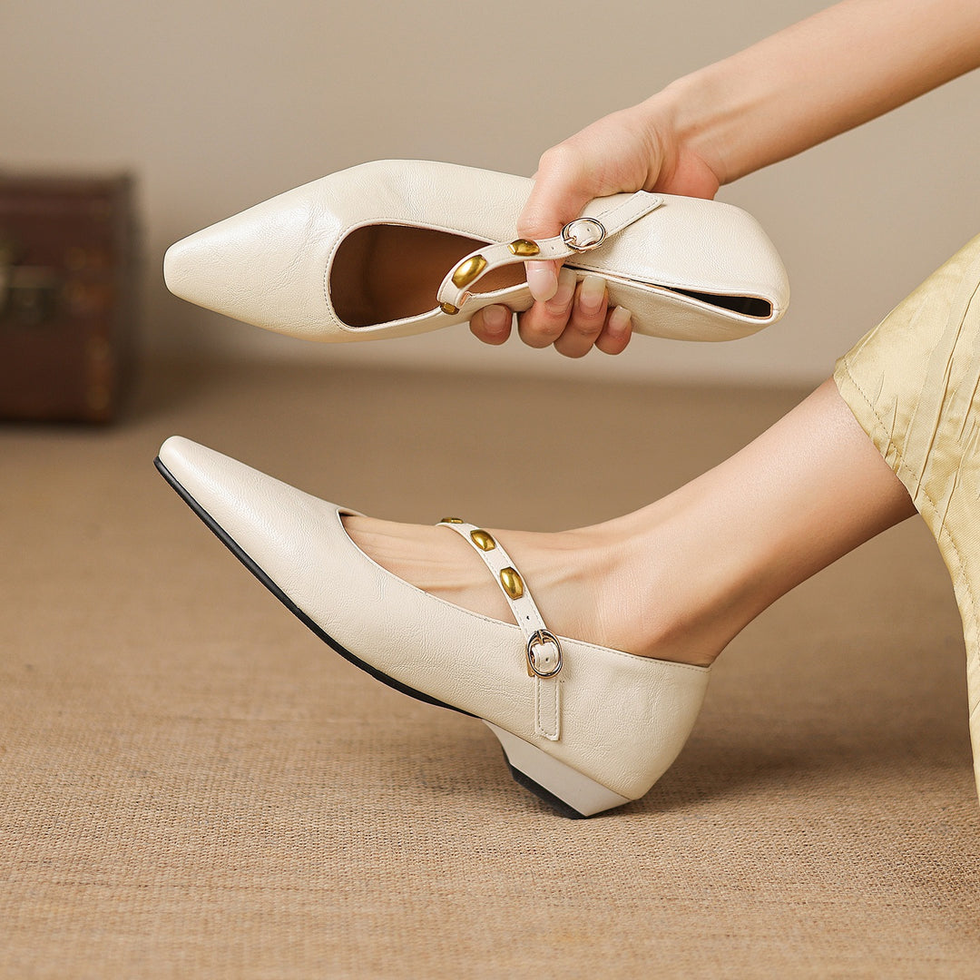 Kalie Studded Leather Pumps