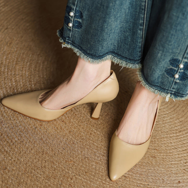 Naila Genuine Leather Heels