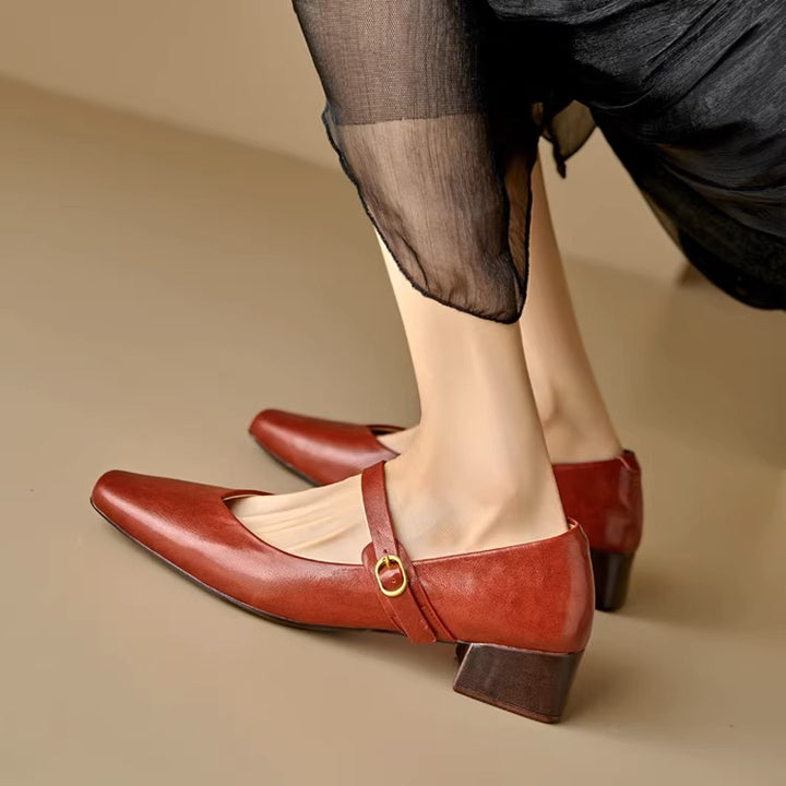 Felya Genuine Leather Heels