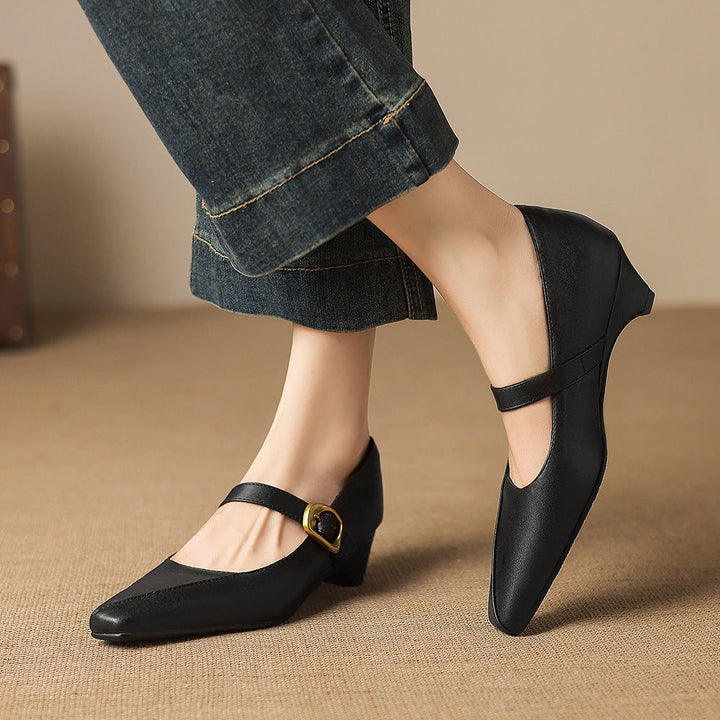 Zorae Leather Mary Jane Heels